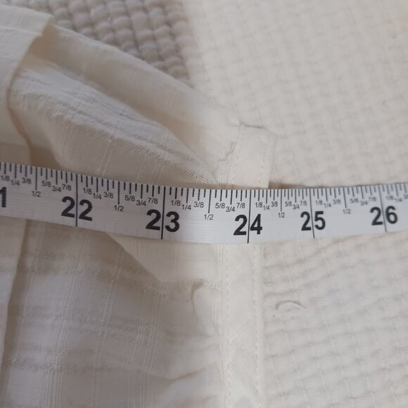 Madewell, Ivory, Weave Mix, Mock Neck, Bubble Sleeve Top, SZ Large, Style NC638 - Picture 11 of 16